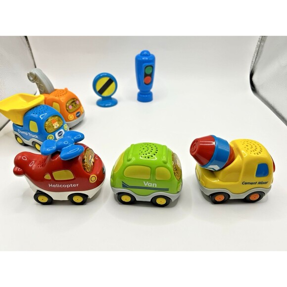 VTech Go! Go! Smart Wheels Cars Cement Truck Tow Truck Dump Truck Van Lot Of 5 + - Picture 13 of 16